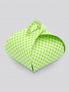 Geschenkbox Henkel (grün-weiß)